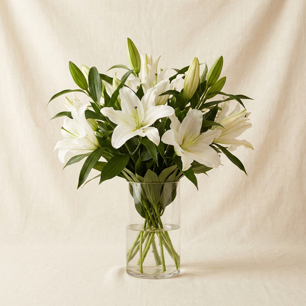 Pure Elegance lily arrangement by Thexrovaphik